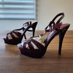 NEW JUSTFAB 5,5" platform heels, size 10, brown color.